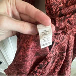 167 Cinq a Sept Gaby Tie Front Snake Print Shirt Dress Size 4 Red Photo 8