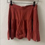 Rhythm New Zealand Clay Red Ramie Rayon Tiered Mini Skirt Size Zip Size 6 Photo 5
