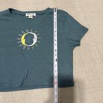 NIKXIE Los Angeles Women Dark Blue Bohemian Moon & Sun Hippie Cropped Top Sz XL Photo 10