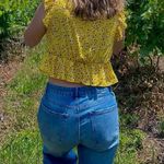 Miley + Molly Ruffle Floral Print Crop Top Photo 3