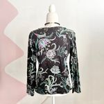 Croft & Barrow Black Paisley Top Fairy Grunge Y2K 2000s Boho 90s Edgy Witchy Gothic Medium Photo 1