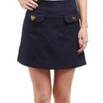 FAIRWAY FOX Kate Golf Navy Blue Mini Skirt Activewear Skirt Size 2 Gold Photo 1