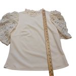 BlaShe Size Large L Cream Pink Lace 3/4 Sleeve Preppy Cute Chic Frilly Darling Photo 4