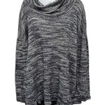 Aerie Space Dye Marled Knit Cowl Neck Oversized Slouchy Top Cozy Pullover Photo 1