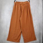 Yellow Ruffle Pull On Wide Leg Straight Belt Boho Comfy Trouser Pants Plus 3XL Size undefined Photo 2