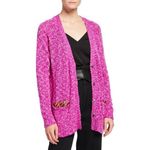 Le Superbe Silk Cashmere Cardigan Sweater Fuchsia Purple Size Small‎ Photo 1