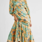 Autumn Adeigbo x Free People Poppi Maxi Dress Yellow Floral Sz 6 NWT MSRP $418 Multiple Photo 0