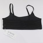 Terez NEW XS Mesh Back Sports Bra Black Strappy Workout Crop Top Gym Photo 3