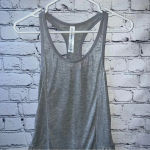Lorna Jane Activewear Gray Glitter Ruffled Racerback Tank Size XS Photo 2