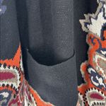 Elegant Black and Red Patterned Cardigan Size 2X Photo 6