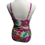 SUNSETS One Piece Swimsuit 34DD Colorful Floral Print Ruched Bust Bathing Suit Size M Photo 5