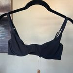 SKIMS ‎ Cotton Logo Underwire Demi Bra - Color Soot - Size 32B NWT Photo 3