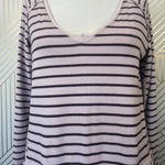 Free People  We the Free Tangerine Stripe‎ Tee Sand Photo 4