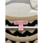 Lilly Pulitzer ‎ Santana Dazzle Stripe Sweater Dress Size Navy And Beige Large Photo 2