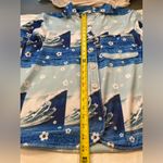 Frankie’s‎ Bikinis button down shirt, cover up, beach wear, size Medium Blue Photo 4