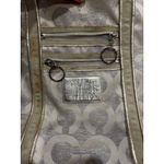 Coach  Poppy Glam Signature Metallic Tote Bag Silver 14489 FLAW Photo 8