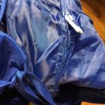 Taffeta Holographic Iridescent Bodice Mermaid Draped Gown Prom Blue Photo 6