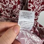 NWT‎ Hyacinth House Tuckernuck Maroon Vines Vera Shirt Dress Large Ruffle Hem Red Photo 10