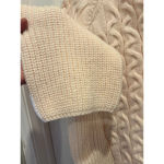 Petal Dew Relaxed Fit Cream Cable Knit‎ Sweater Size Large Photo 3