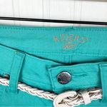 Riders By Lee NEW Shamrock Green Denim Belted Capris Stretch Pant Womens Size 10 Photo 11