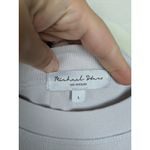 Michael Stars Pale Grey Kona Crewneck Tee Knit Cotton Half Sleeve Women's Large Photo 2