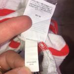 Madewell  Whisper Red Striped V Neck Tee crewneck bright ivory/red size s… Photo 8