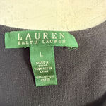 Ralph Lauren Lauren  Beaded Ruffle Knit Top - L Black Sleeveless Photo 2