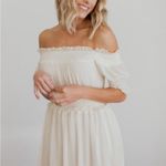 Baltic Born NWT  Harper Ivory Smocked Dress Off The Shoulder Women’s Size S Photo 3
