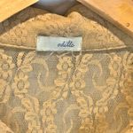 Anthropologie Odille Nude Color Sheer Floral Lace Top - size Large Photo 2