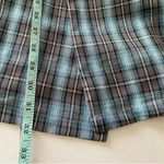 NLW Dress Womens Small Blue Checkered Navy Dress Waist Belt Long Sleeve Photo 10