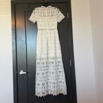 Alexis  White Crochet Short Sleeve Lace Midi Dress Size Small Photo 1