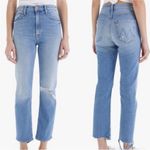 MOTHER High Waisted Rider Ankle in Kiss and Make Up Again Sz 28 Blue Photo 2