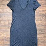 Aritzia Golden by TNA • Inland Dress grey t shirt knit mini bodycon charcoal Photo 2