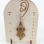 Large Gold Filigree, Mandala Earrings, Tribal, Boho, Ethnic, Bohemian Photo 3