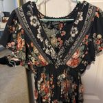 Angie Floral V-Neck Shirt Baby Doll Women’s Medium Photo 0
