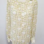 Pacific&Co NY& white baroque chain link blouse size 10 Photo 0