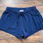 ALBION FIT • navy blue 100% cotton shorts lounge pj cozy knit terry sweatshirt Photo 1