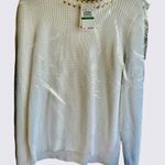 Michael Kors NWT Chain Embellished Supina Cotton Sweater. Photo 5
