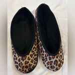 Nufoot leopard animal print slippers/ ballet flats women large Tan Photo 4