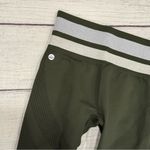 Senita Athletics Green Seamless Striped Waist High Rise Active Leggings Size S Photo 2