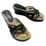 Mudd  Y2K Black Wedge Sandals Photo 0