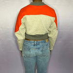 Urban Outfitters  UO colorblock cropped crewneck sweatshirt small S Photo 2