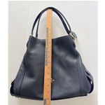 Coach  Edie 31 Shoulder Bag Pebble Leather Slouchy Tote Polished Dark Blue Purse Photo 10