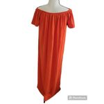 ASOS  Burnt Orange Cotton Maxi Off the Shoulder Dress Size 2 / S Photo 2