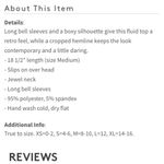 Leith NWT  bell sleeve crop top in xs Photo 7