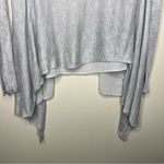 Chiffon Knit Combo Layered Lightweight Feminine Fairy Open‎ Cardigan Neutral Gray Photo 8