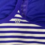 Lululemon  athletica Blue and White Striped Tank Top Photo 6