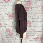 Abound 🔥5 for $25 sale🔥  burgundy NWT fuzzy furry v neck sweater Photo 3