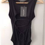 Pretty Little Thing Black Cut Out Bodysuit Photo 1