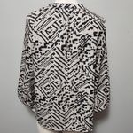 Britt Ryan  beige black animal print blouse size xl Photo 4